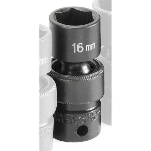 Grey Pneumatic 3/8" Drive Impact Socket Chrome plated 1016UM