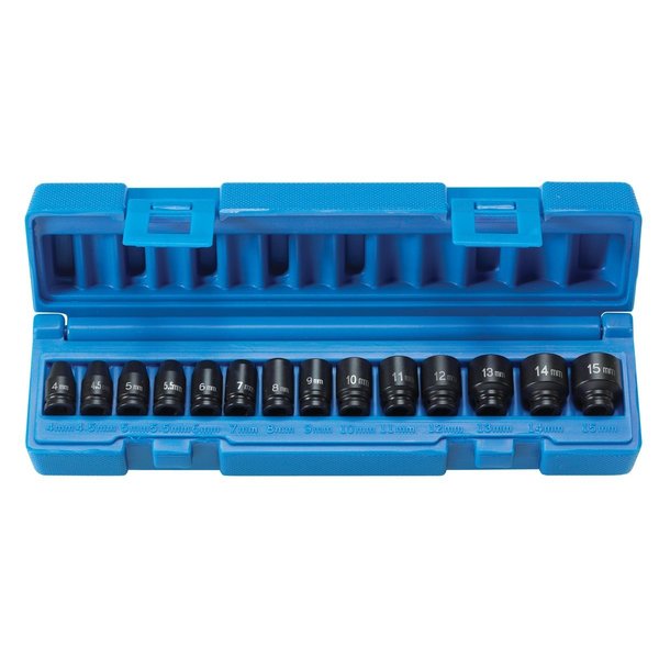 Grey Pneumatic 1/4" Drive Socket Set, 14 pcs 9714M