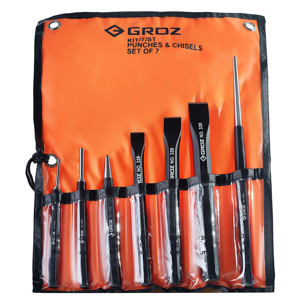 Groz Punch and Chisel Set, 7 pcs. 33005