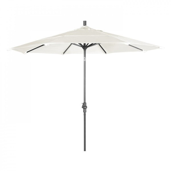 March Patio Umbrella, Octagon, 110.5" H, Sunbrella Fabric, Canvas 194061012987