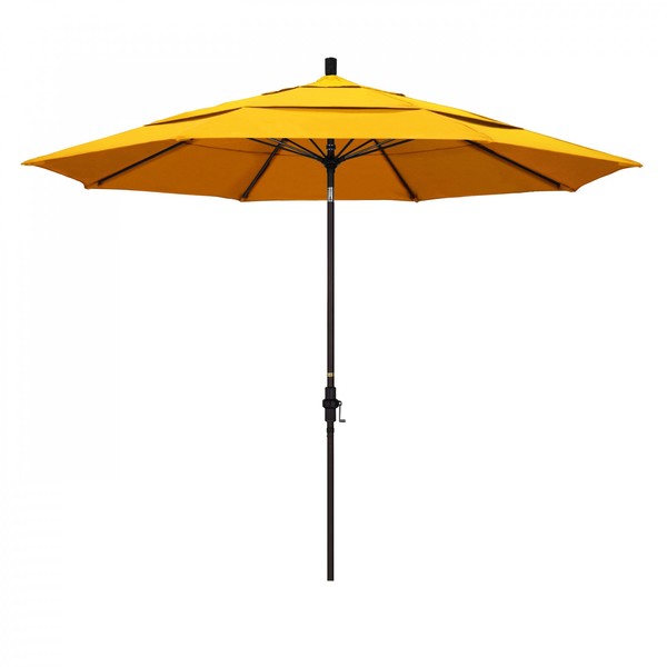California Umbrella Patio Umbrella, Octagon, 109.5" H, Sunbrella Fabric, Sunflower Yellow 194061020791