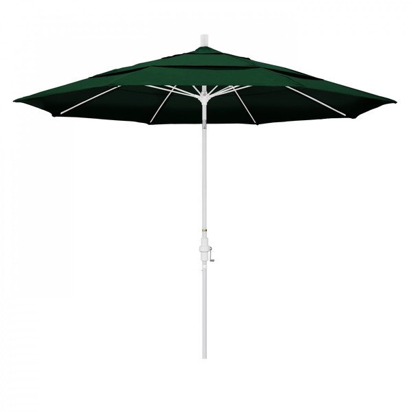 California Umbrella Patio Umbrella, Octagon, 109.5" H, Sunbrella Fabric, Forest Green 194061021613