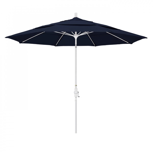 California Umbrella Patio Umbrella, Octagon, 109.5" H, Olefin Fabric, Navy Blue 194061021811