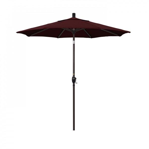 California Umbrella Patio Umbrella, Octagon, 95.5" H, Pacifica Fabric, Burgundy 194061030110