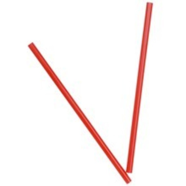 Dixie Plastic Straw, 7.75", Giant, Red, Wr, PK7200 GW7
