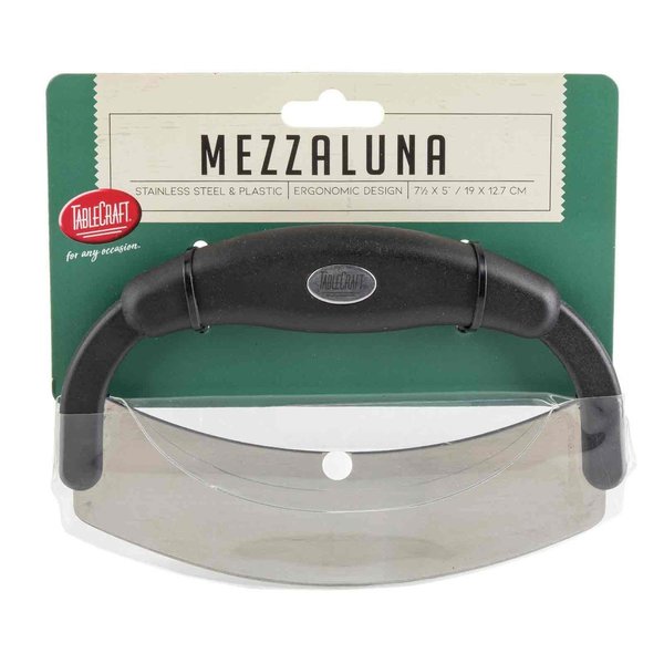 Tablecraft Mezzaluna, SS Single Blade, Plst Handle H6611