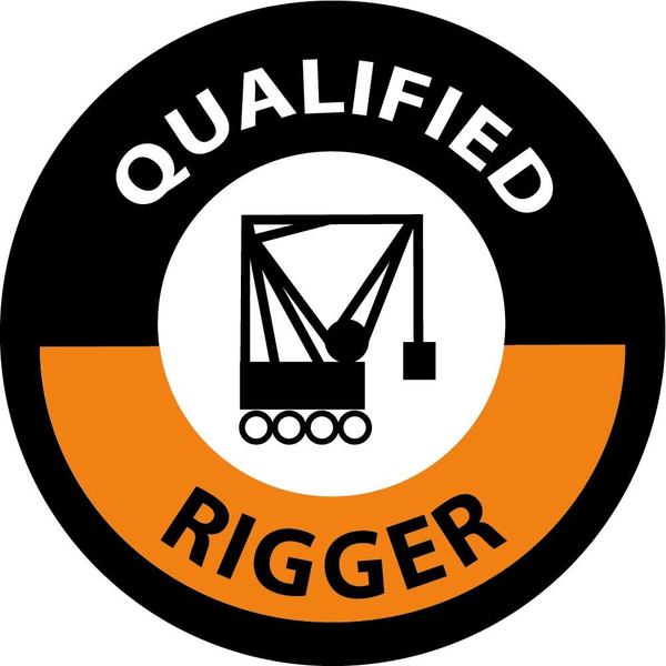 Nmc Qualified Rigger Hard Hat Emblem, Pk25 HH117R