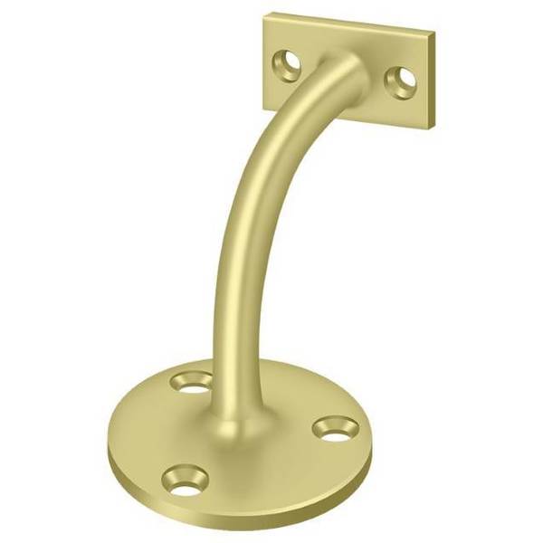 Deltana Hand Rail Brackets, 3 3/16" Projection Light Duty Bright Brass HRC175U3