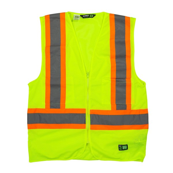 Berne Vest, Hi-Vis, Class 2, Multi-Color, 2XL, Reg HVV046