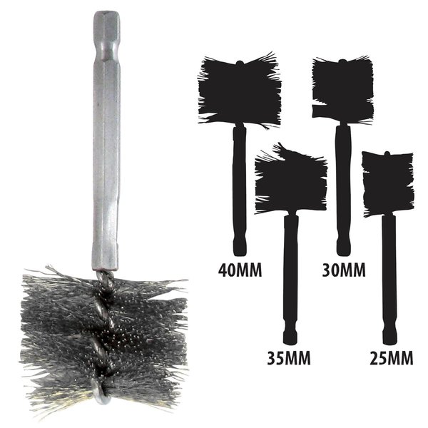 Innovative Products Of America Stainless Steel Brush Kit, 25-40mm 8037