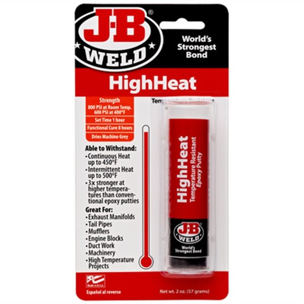 J-B Weld High Heat Epoxy Putty Stick, For Manifolds, Tail Pipes, Mufflers/O JBW8297