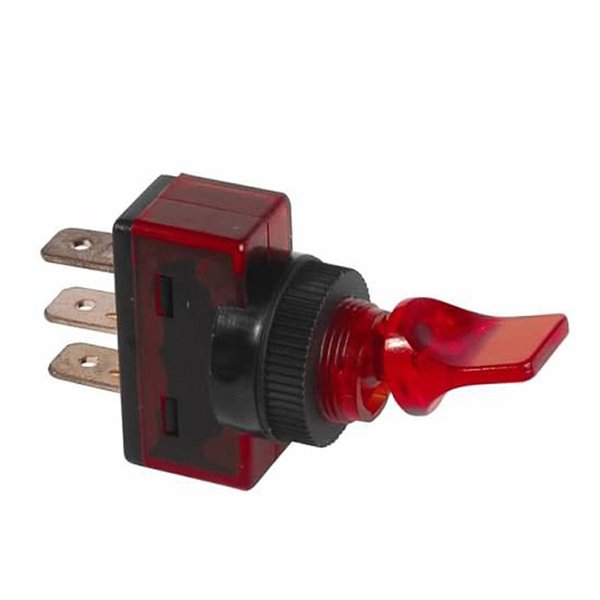 The Best Connection Red Illuminated Duckbill 20A 12V S.P.S.T. 1 Pc JTT2622J