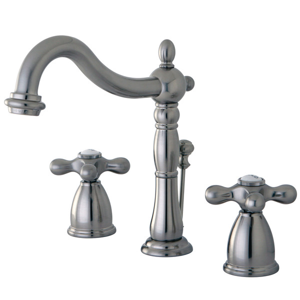 Heritage Dual Handle 8" to 16" Mount, 3 Hole KB1978AX 8" Widespread Lavatory Faucet w, Polished chrome KB1978AX