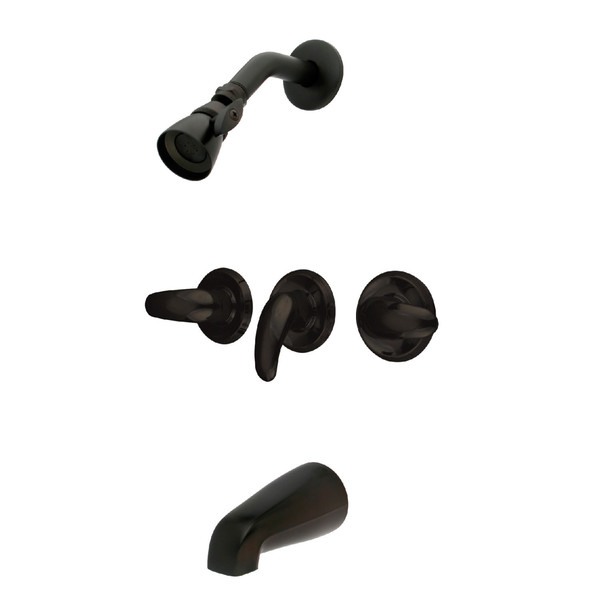 Kingston Brass Tub and Shower Faucet, Oil Rubbed Bronze, Wall Mount KB235LL