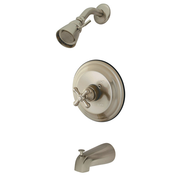 Kingston Brass KB3638AX Tub & Shower Faucet Metal Cross Handle KB3638AX