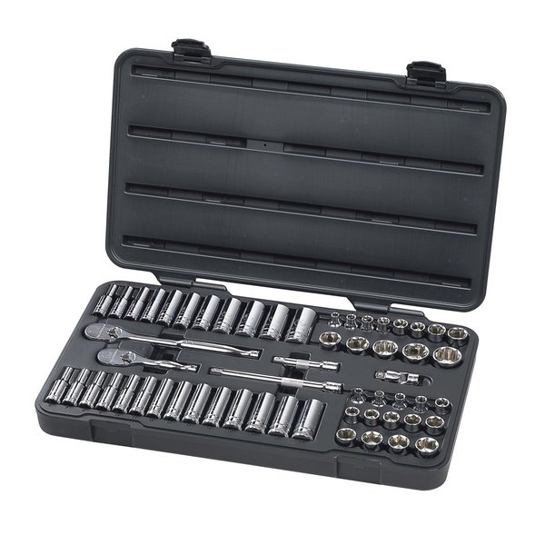 Kd Tools 3/8" Drive Socket Set, SAE, Metric, 57 pcs 80550