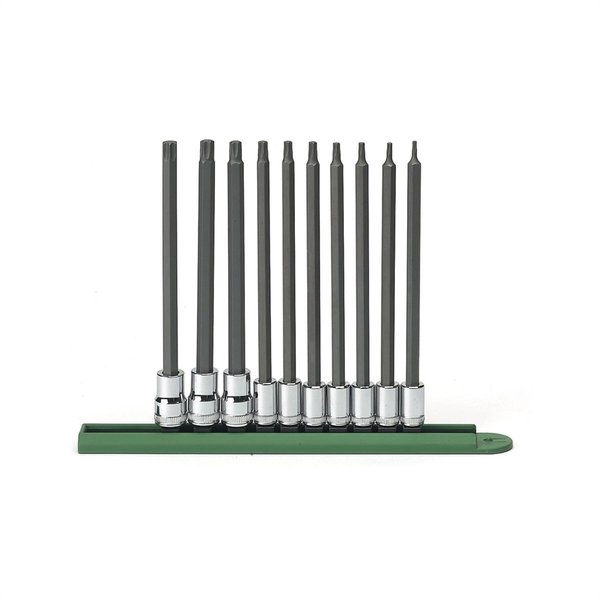 Kd Tools 1/4", 3/8" Drive Long Bit Socket Set, Torx(R), 10 pcs 80588