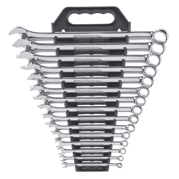 Kd Tools Combination Wrench Set, SAE, 15 pcs., Finish: Full Polish Chrome 81901