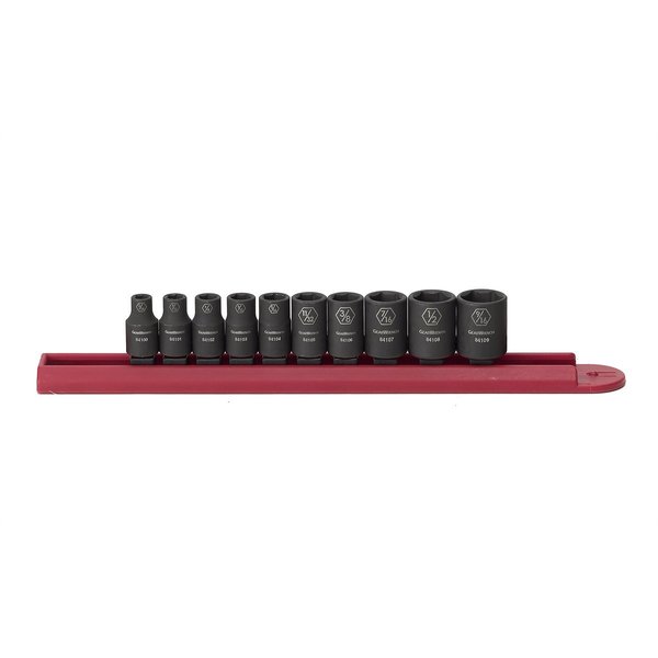 Kd Tools 1/4" Drive Impact Socket Set, SAE, 10 pcs 84906