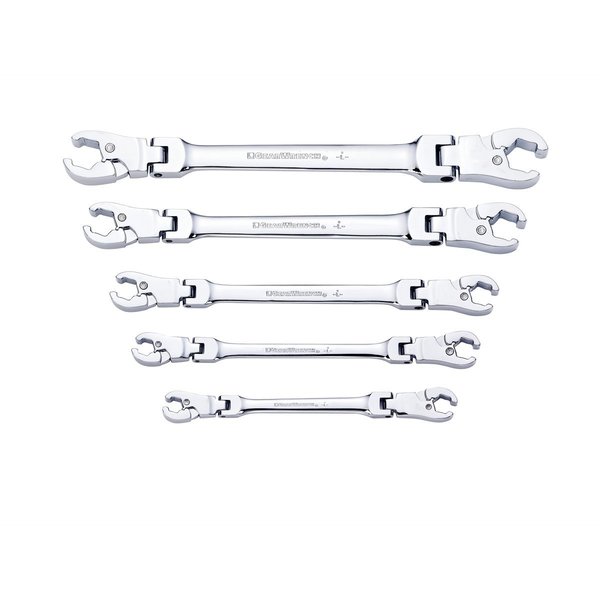 Kd Tools Piece Ratcheting Flex Flare Nut Wrench Set, Sae, 5 KDT89100