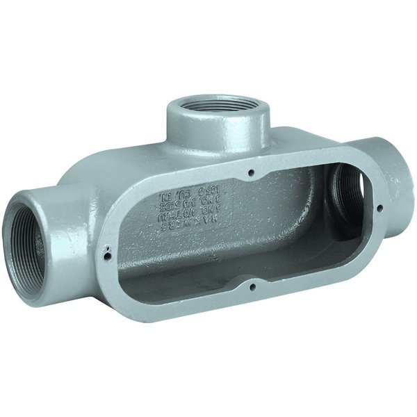 Killark Conduit Body, T, Gray, Iron, 2-1/2" T78