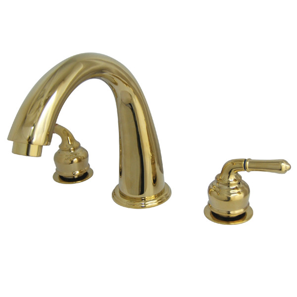 Kingston Brass Roman Tub Faucet, Polished Brass, Deck Mount KS2362