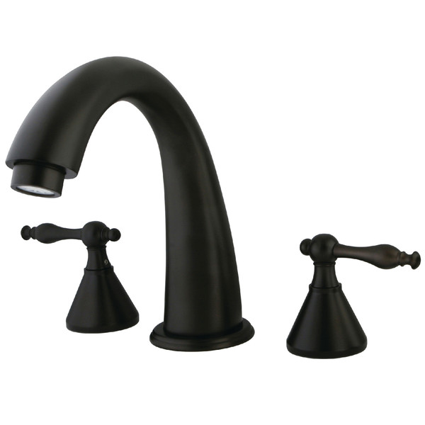 Kingston Brass Roman Tub Faucet, Oil Rubbed Bronze, Deck Mount KS2365NL