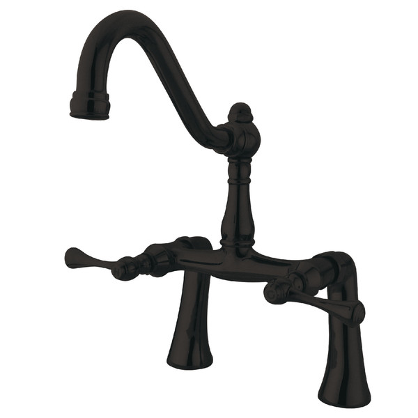 Kingston Brass Deck-Mount Clawfoot Tub Faucet, Oil Rubbed Bronze, Deck Mount KS3235BL