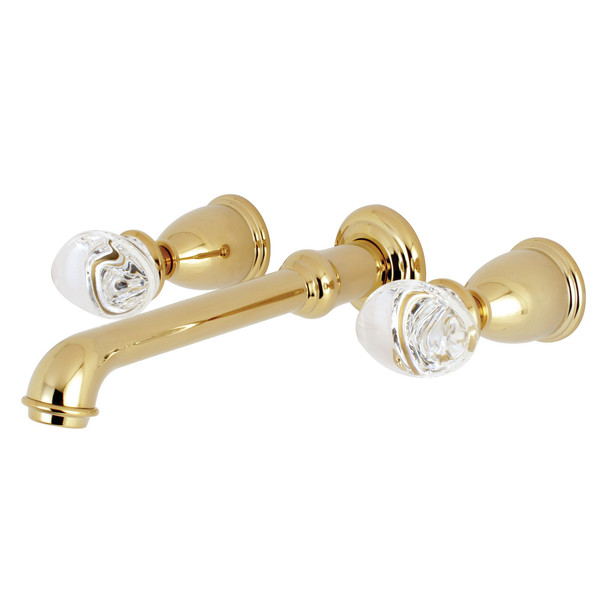 Kingston Brass Roman Tub Faucet, Polished Brass, Wall Mount KS7022WVL