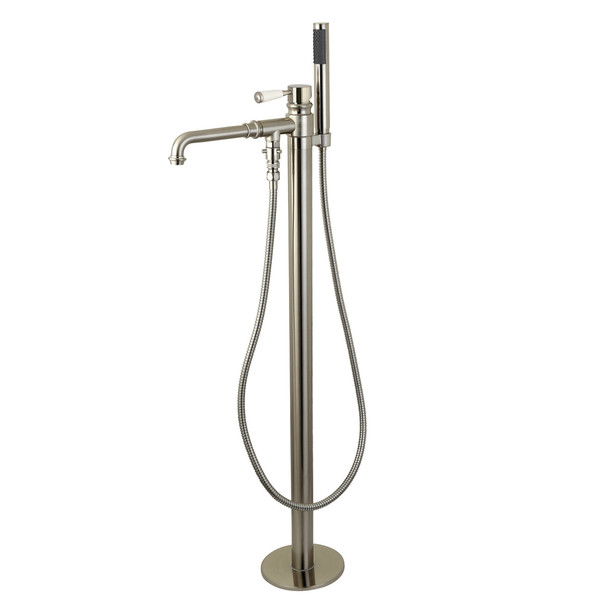 Kingston Brass Freestanding Tub Faucet, Brushed Nickel, Freestanding KS7038DPL