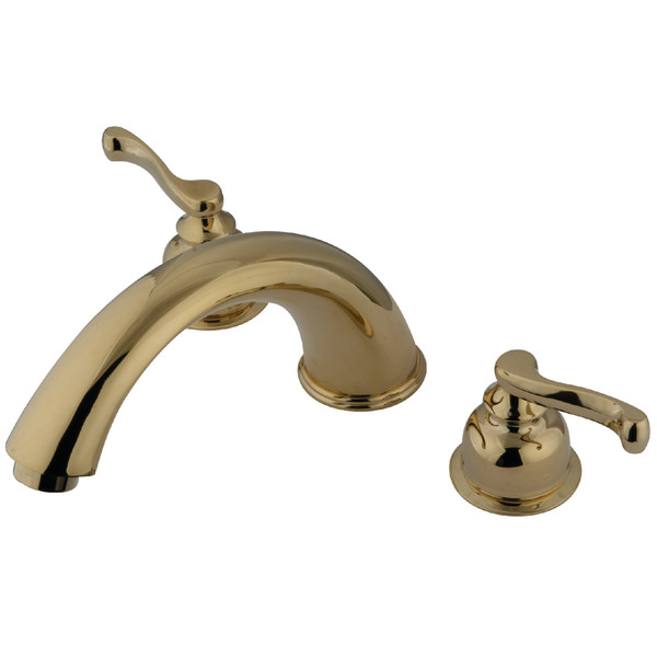 Kingston Brass Roman Tub Faucet, Polished Brass, Deck Mount KS8362FL