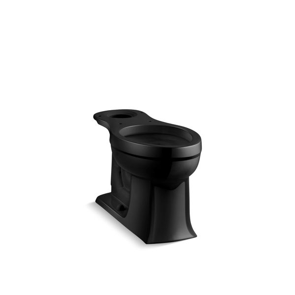 Kohler Archer Comfort Height Elongated Bo, Vitreous China, Black 4356-7