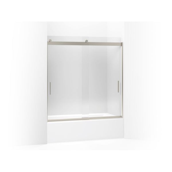 Kohler Levity(R) Sliding Bath Door, 62" H X 56-5/8 - 59-5/8" W, With 1/4" Thick Crystal Clear Glass And Blade Handles 706000-L-MX
