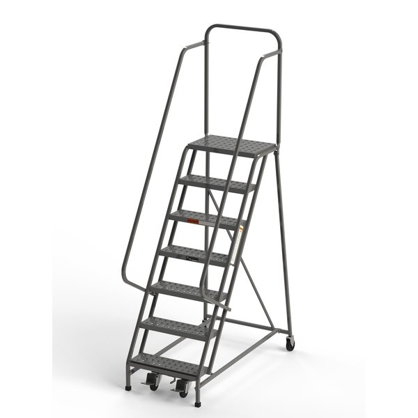 Ega Products 106" H Industrial Rolling Ladder (Square Tube), 7 Steps L027