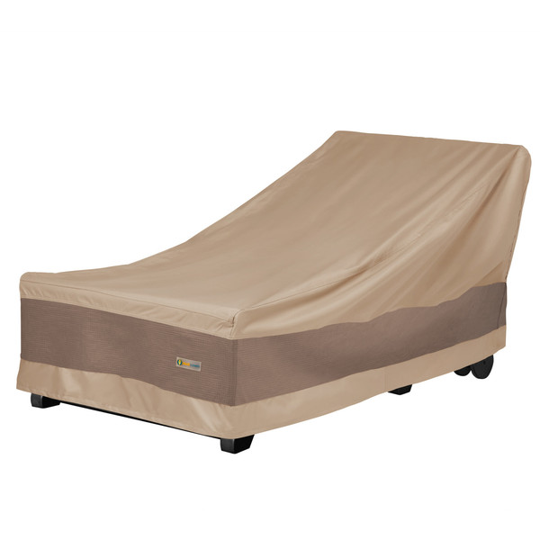 Duck Covers Elegant Swiss Coffee Patio Chaise Lounge Cover, 74"x34"x32" LCE743432