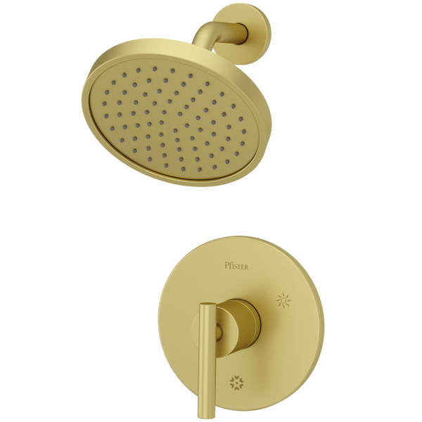 Pfister Single Handle 2 Hole Contempra Shower Trim, Brushed Gold, Brushed Gold LG89-7NCBG