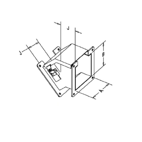 Wiegmann N1 LAY-IN 45 DEG OUTSIDE 2.5X2.5 CS, GRY LJWL452C