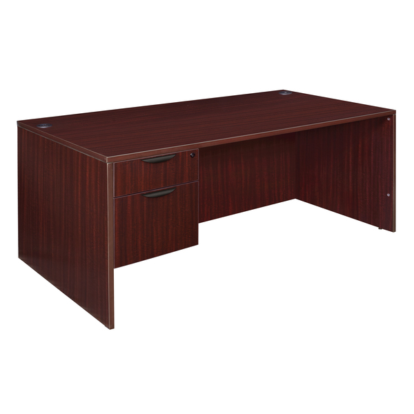 Regency Regency Legacy 71 x 35 in. Executive Desk with Single Pedestal Drawer Unit- Mahogany LSP7135MH