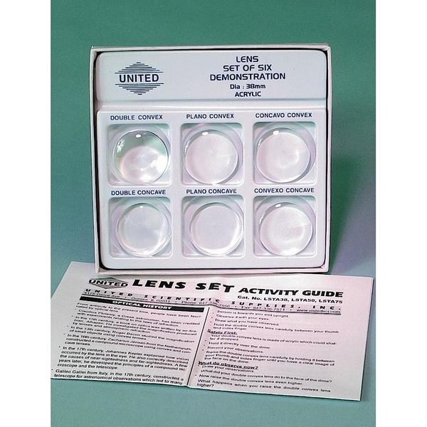 United Scientific Demonstration Lens Set, Acrylic, 50 Mm LSTA50