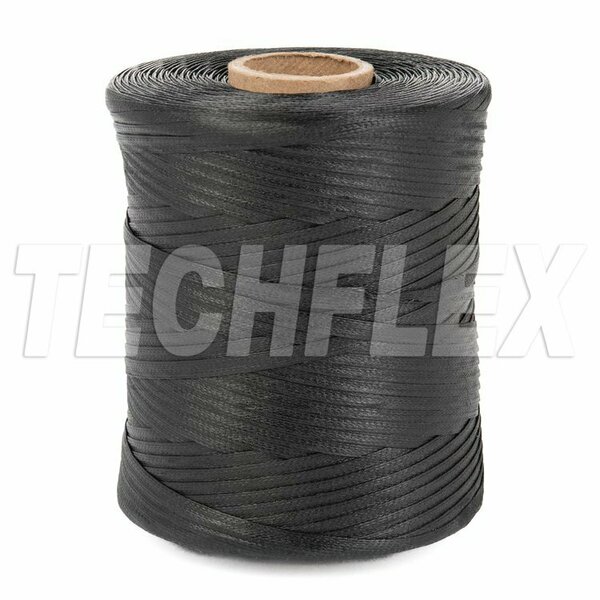 Techflex Nylon, Lacing Tape, Size 1 Fin B Black LT1-S1-FB-BK