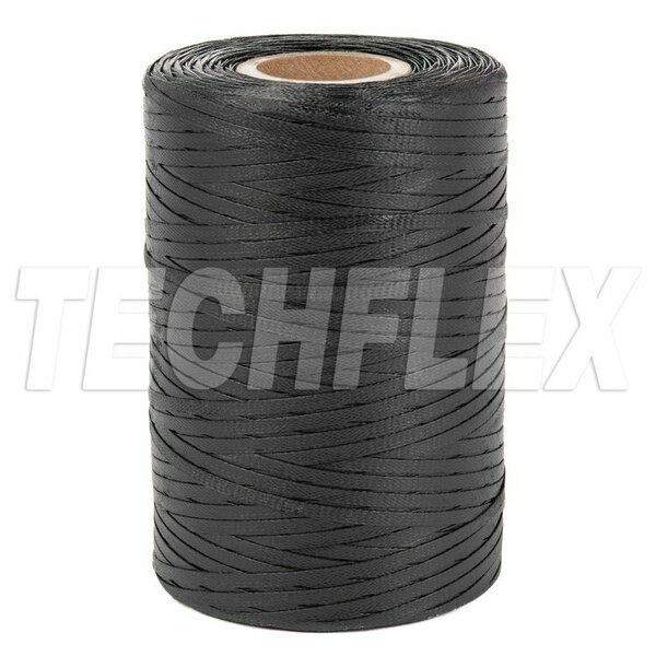 Techflex Nylon, Lacing Tape, Size 2 Fin B Black LT1-S2-FB-BK