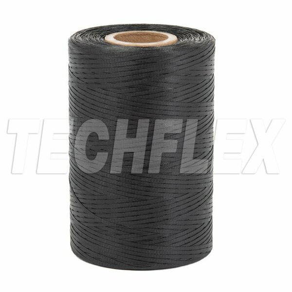 Techflex Poly, Lacing Tape, Size 4 Fin B Black LT2-S4-FB-BK