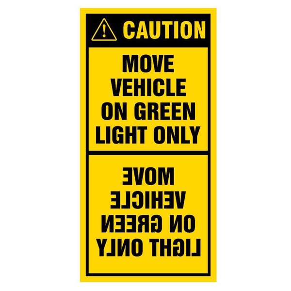 Ideal Warehouse Innovations Dock Traffic Warning Sign Outside ENG 60-5433