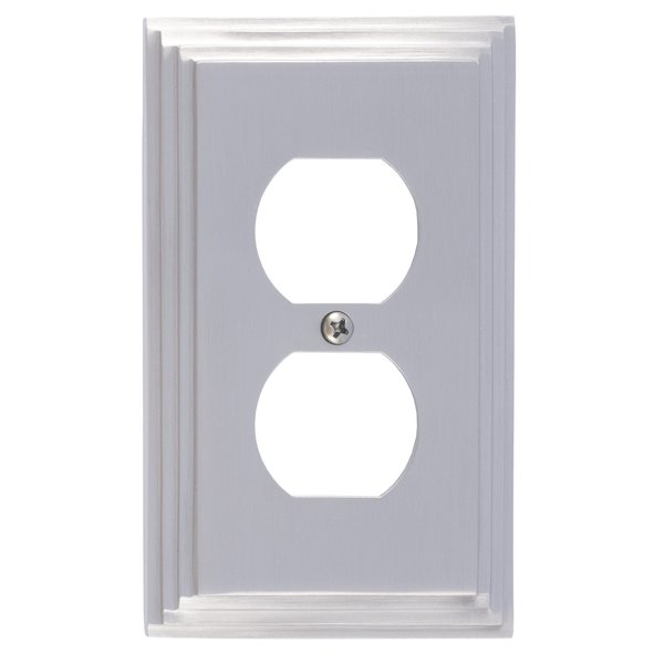 Brass Accents Classic Steps Single Outlet, Number of Gangs: 1 Satin Nickel Finish M02-S2510-619