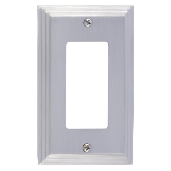 Brass Accents Classic Steps Single GFCI, Number of Gangs: 1 Satin Nickel Finish M02-S2520-619