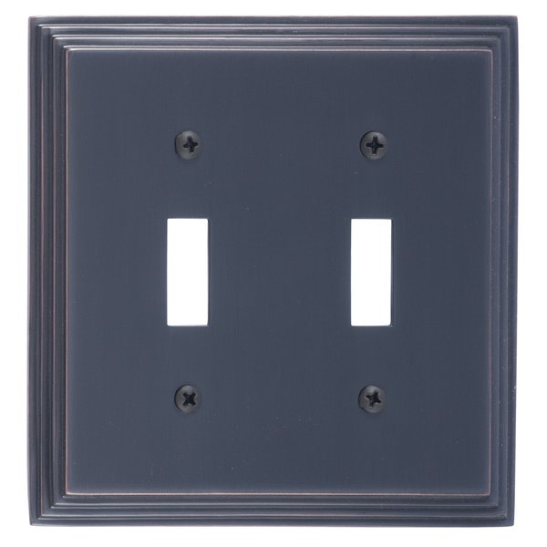 Brass Accents Classic Steps Double Switch, Number of Gangs: 2 Venetian Bronze Finish M02-S2530-613VB