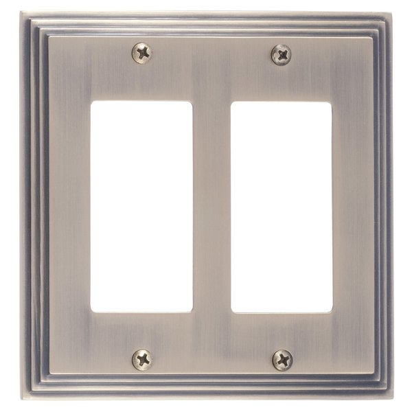 Brass Accents Classic Steps Double GFCI, Number of Gangs: 2 Antique Brass Finish M02-S2570-609