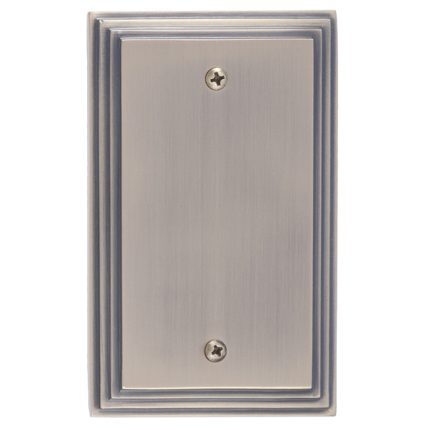 Brass Accents Classic Steps Single Blank, Number of Gangs: 1 Antique Brass Finish M02-S25X0-609