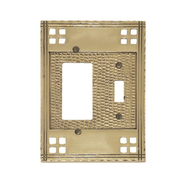 Brass Accents Arts and Craft Double - 1 Switch/1 GFCI, Number of Gangs: 2 Polished Brass Finish M05-S5671-605
