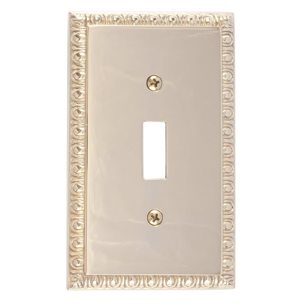 Brass Accents Egg and Dart Single Switch, Number of Gangs: 1 Polished Brass Finish M05-S7500-605